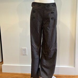 Button Detail Tweed Sailor Pants